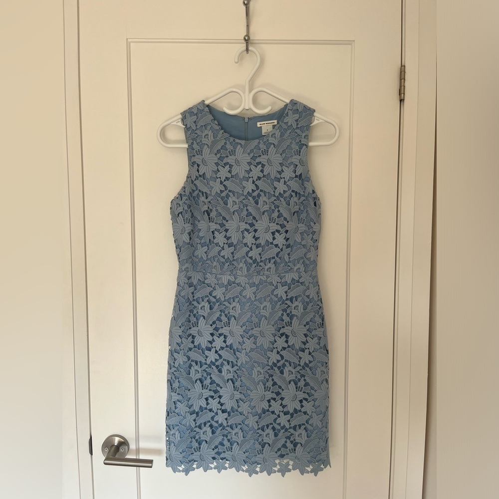 Blue Floral Lace Club Monaco Shift Dress